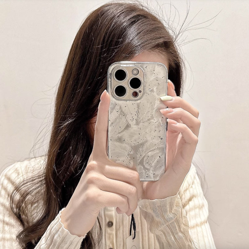 metal feather iPhone case