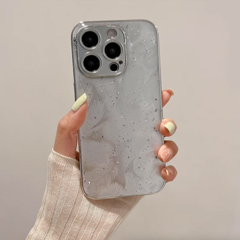 metal feather iPhone case