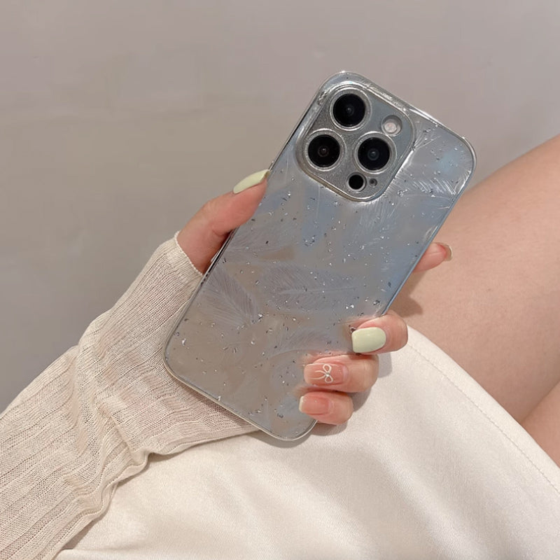 metal feather iPhone case