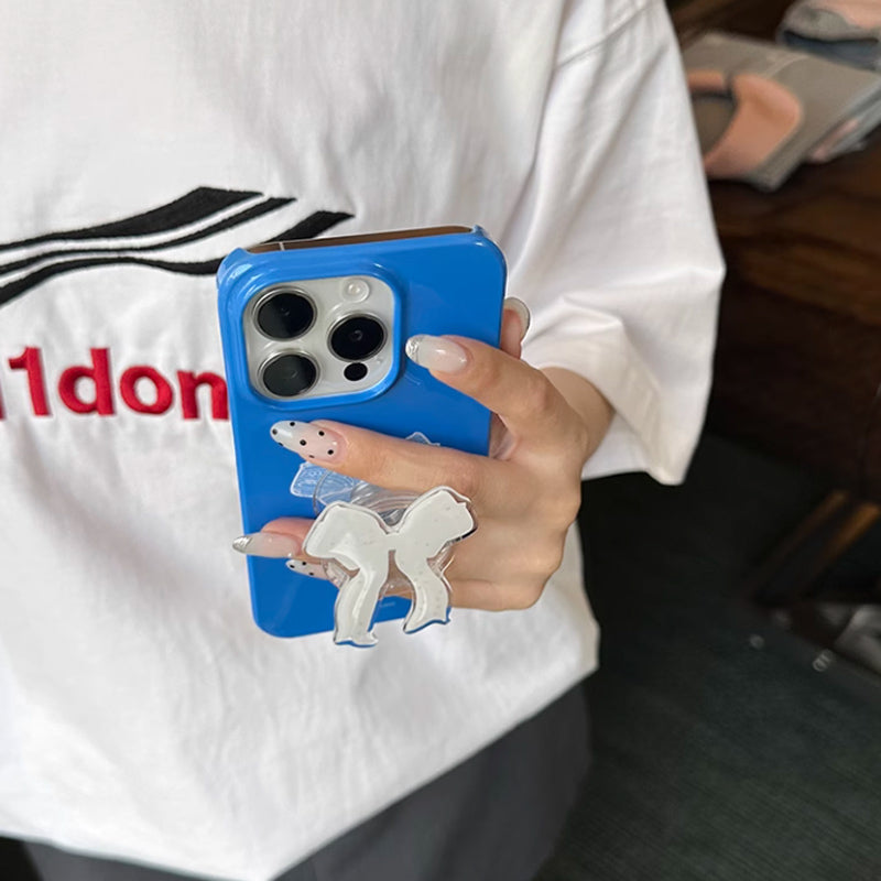 2color ribbon grip iPhone case