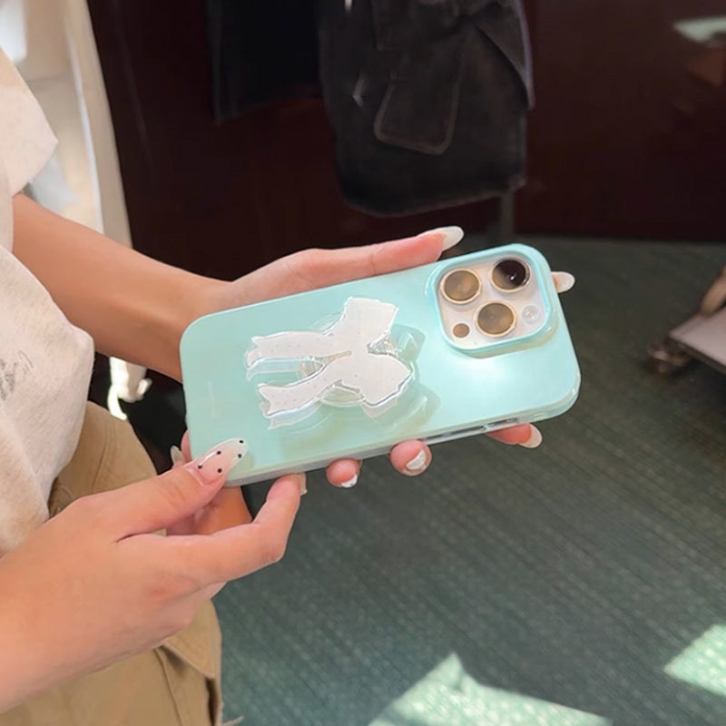 2color ribbon grip iPhone case