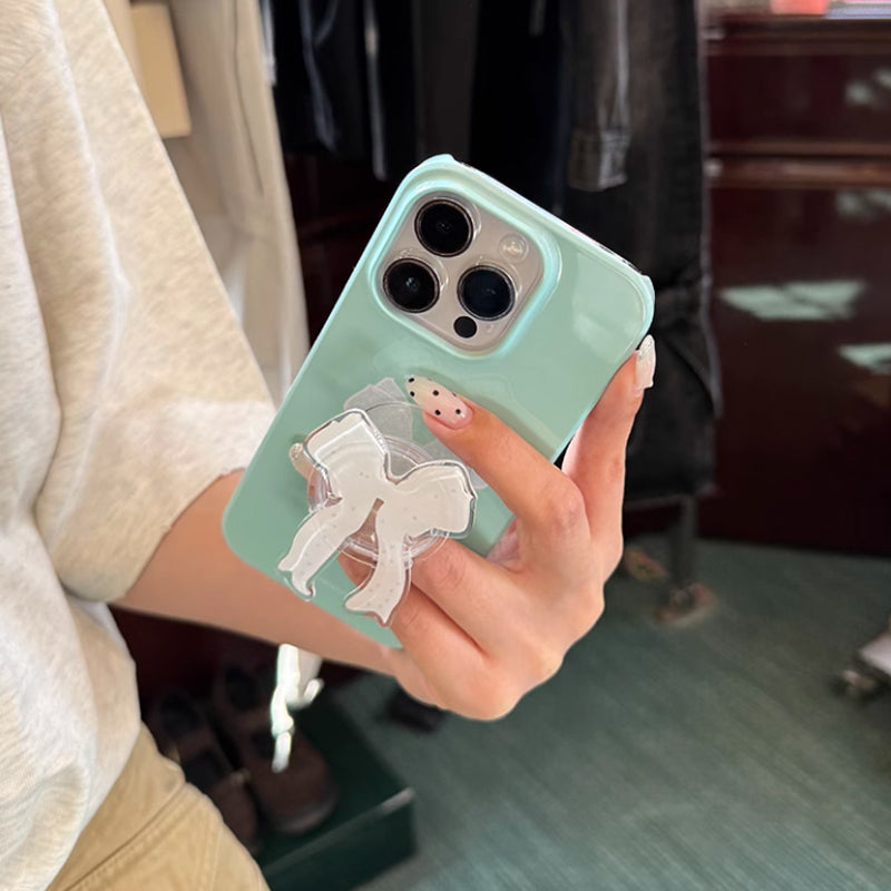 2color ribbon grip iPhone case