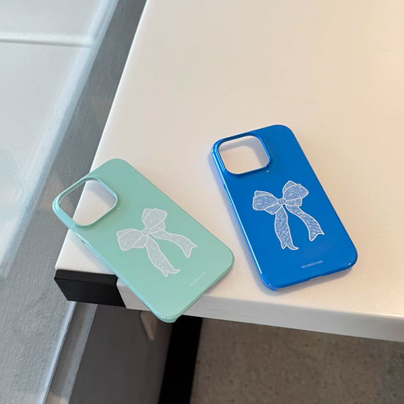 2color ribbon grip iPhone case