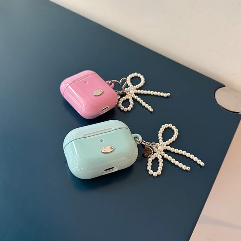 2color solid milky Airpods case