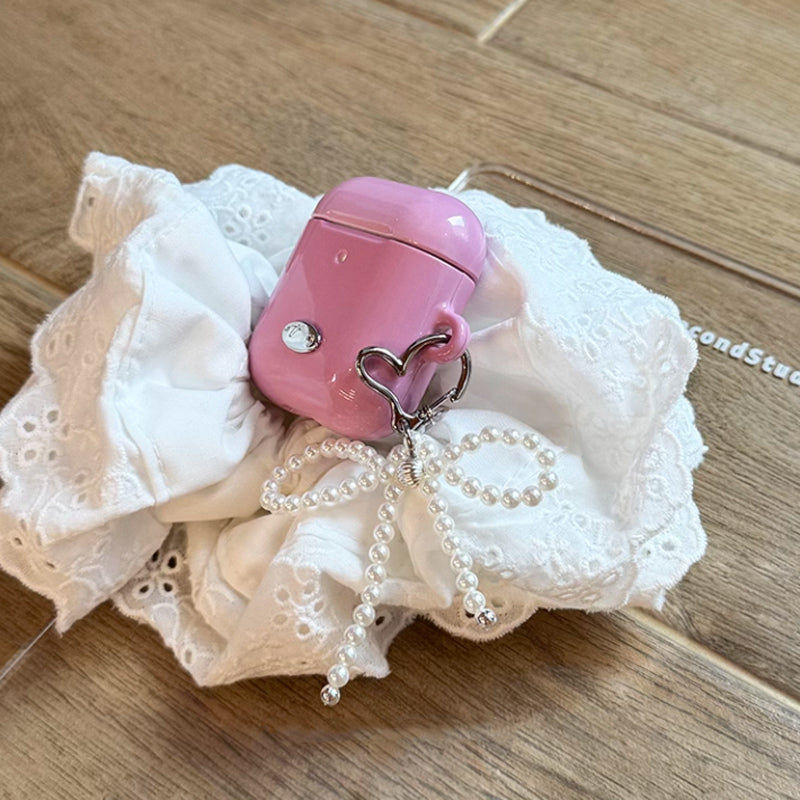 2color solid milky Airpods case