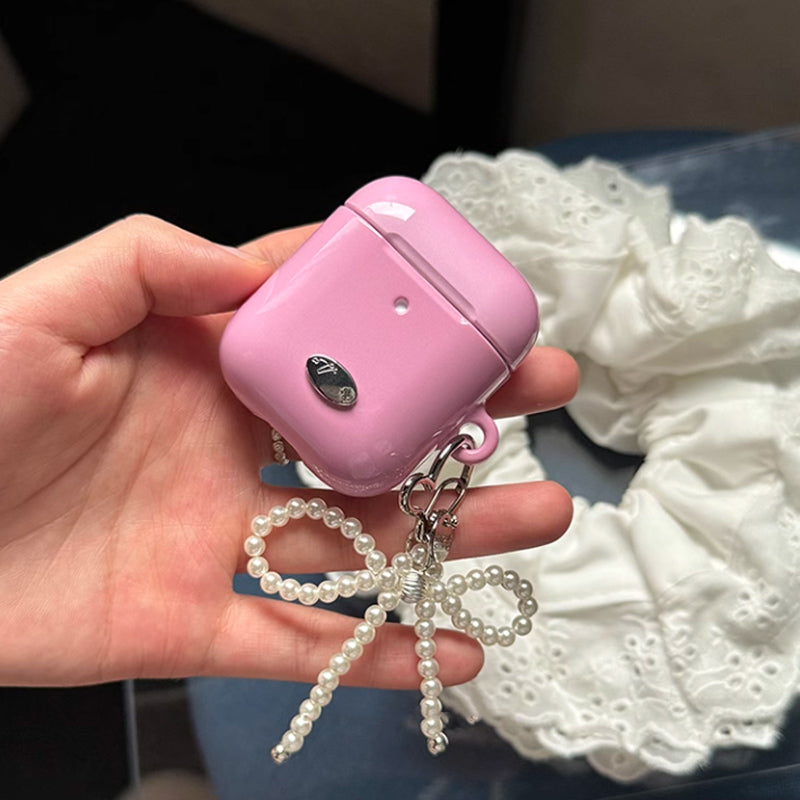 2color solid milky Airpods case