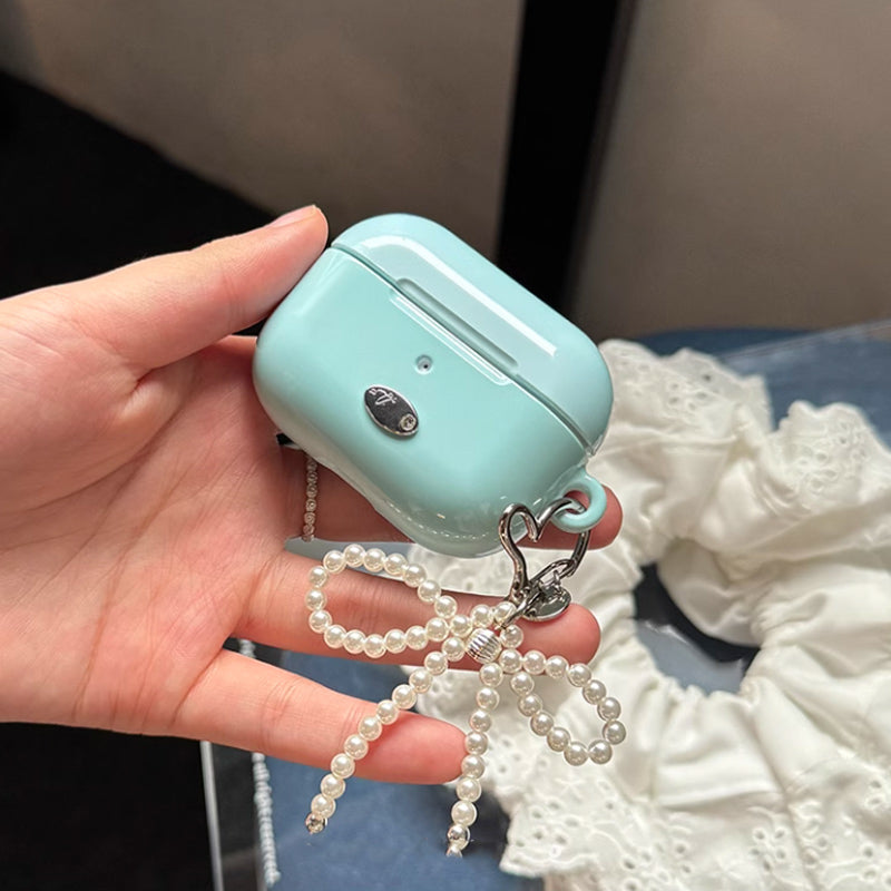2color solid milky Airpods case