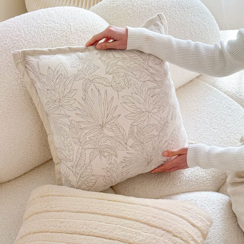 3design beige botanical cushion