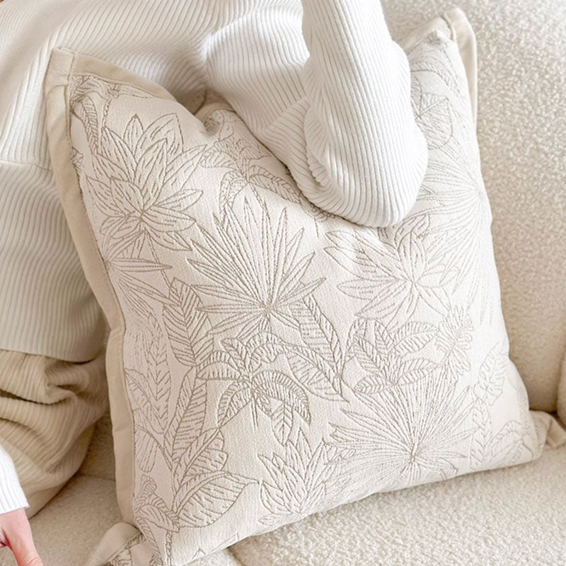 3design beige botanical cushion