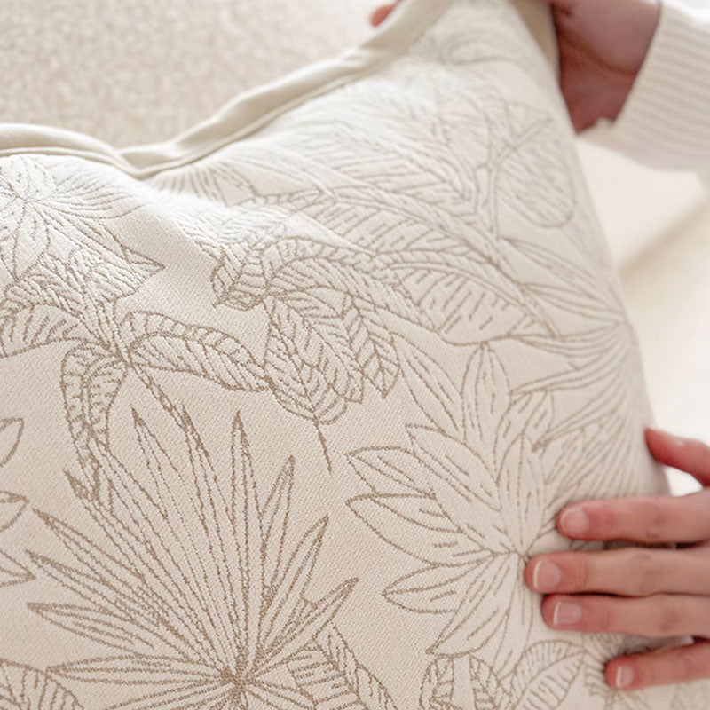 3design beige botanical cushion