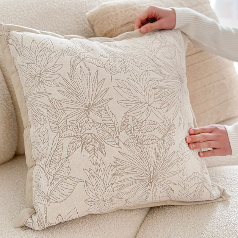 3design beige botanical cushion
