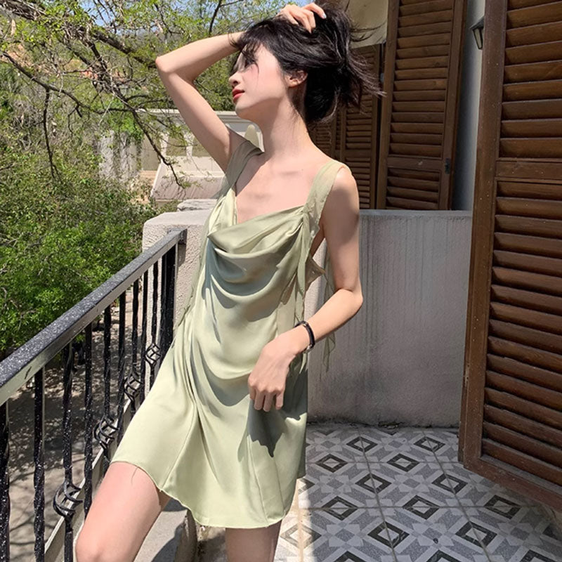 draped gown set