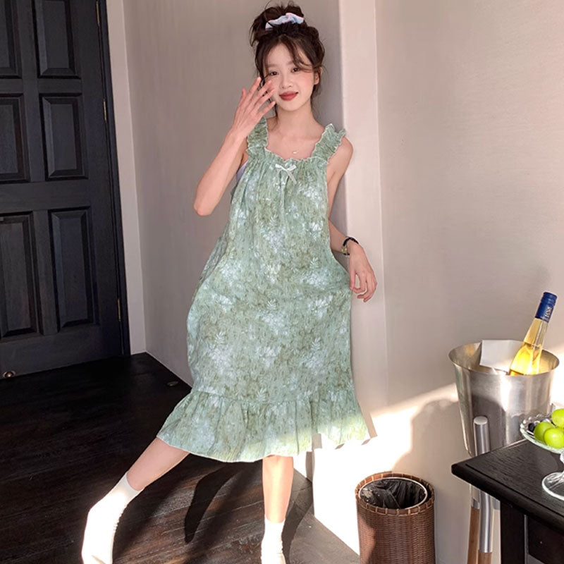 2color gathered strap one piece