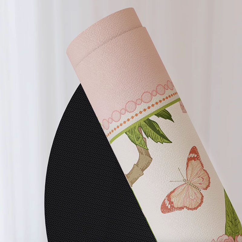 girly rose bath mat