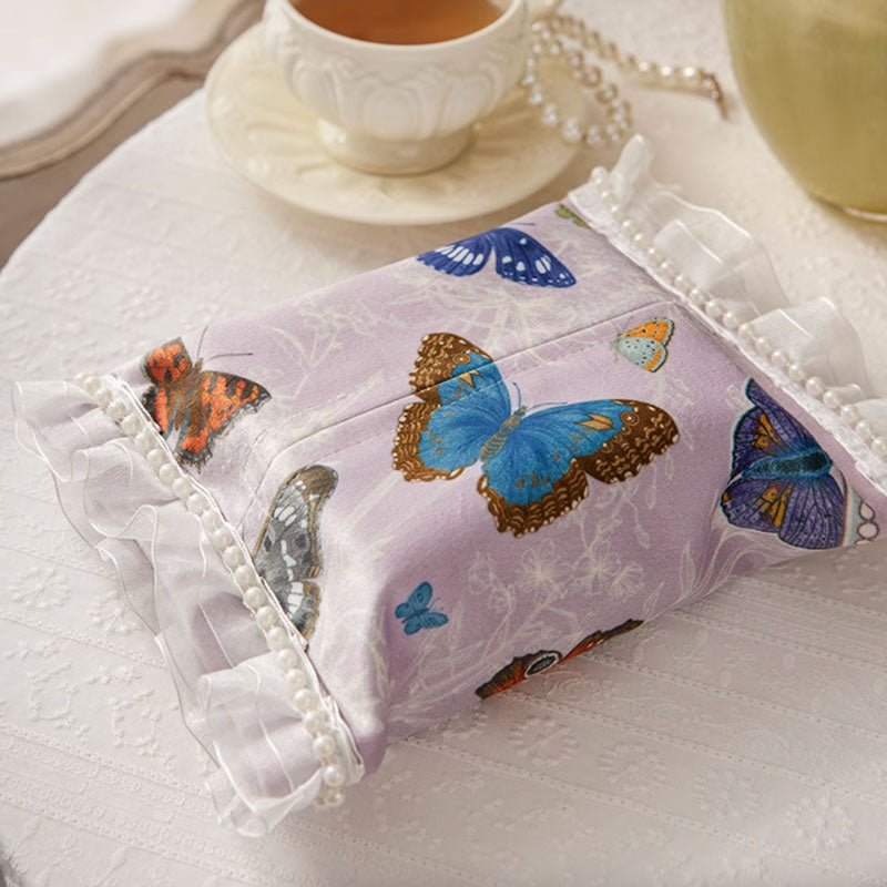 colorful butterfly tissue case