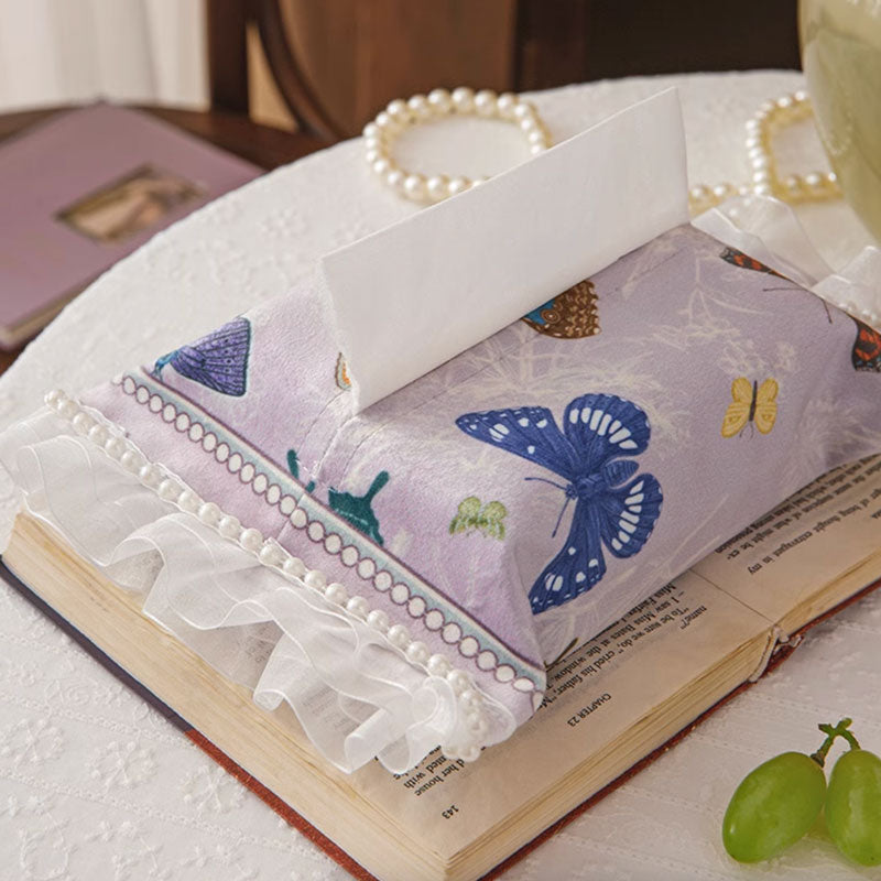 colorful butterfly tissue case