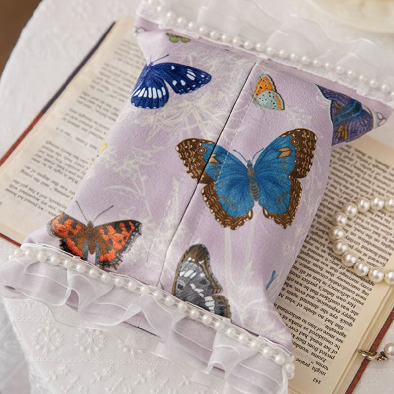 colorful butterfly tissue case
