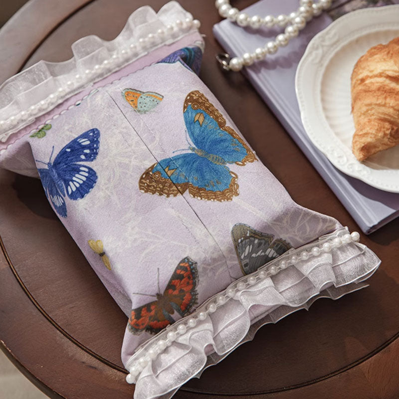 colorful butterfly tissue case