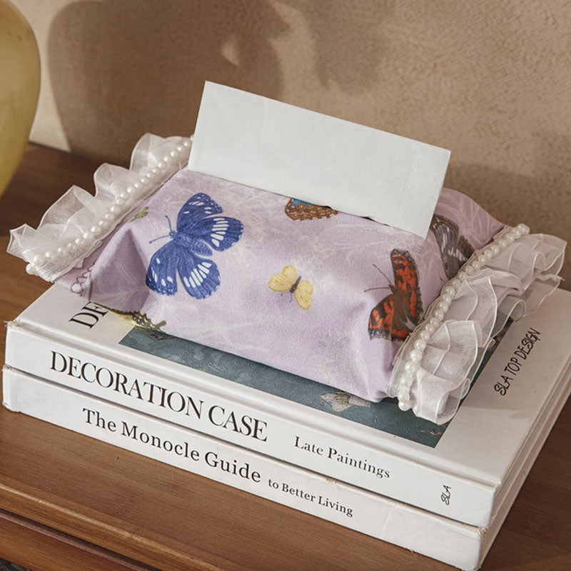 colorful butterfly tissue case