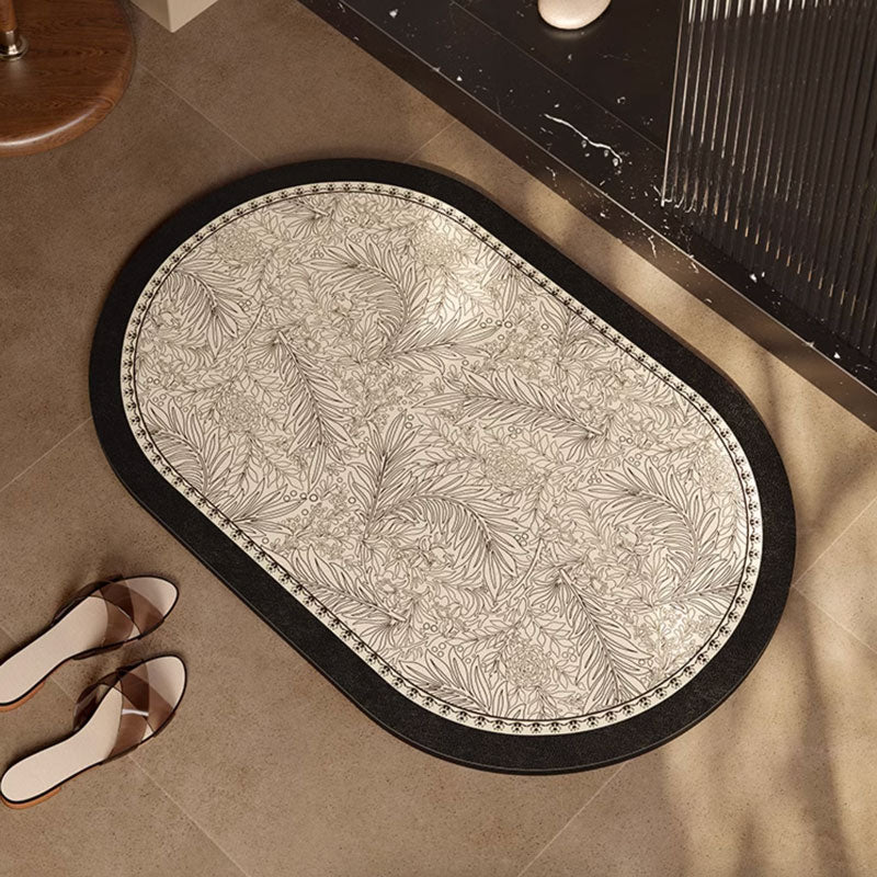 chic botanical bath mat