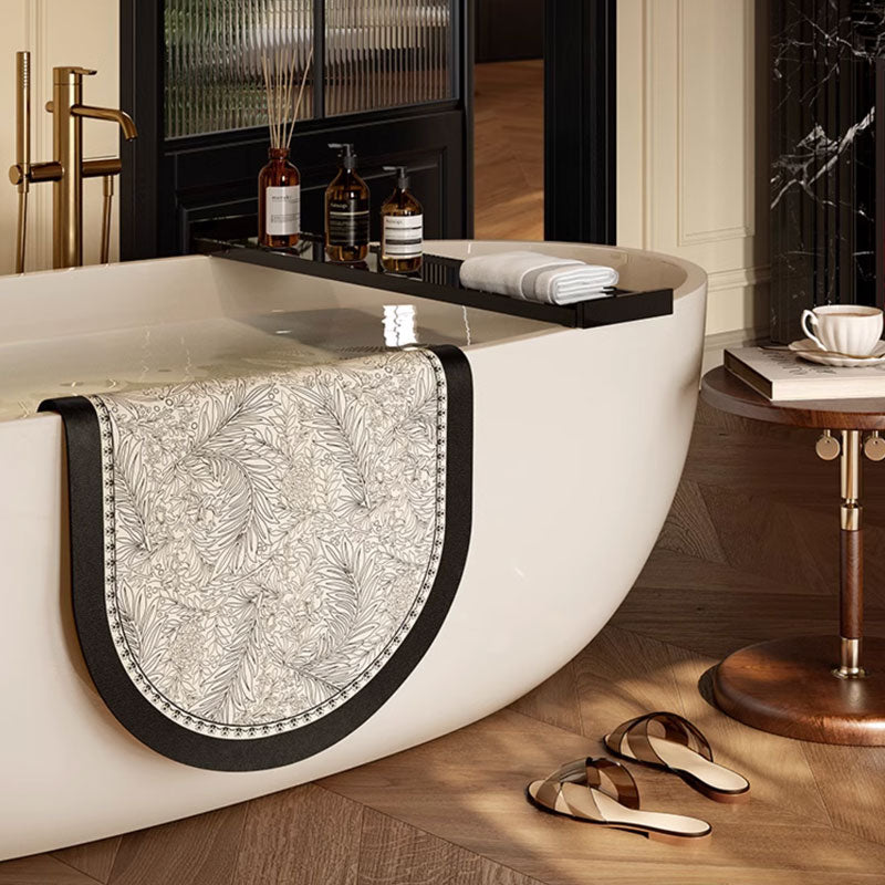 chic botanical bath mat