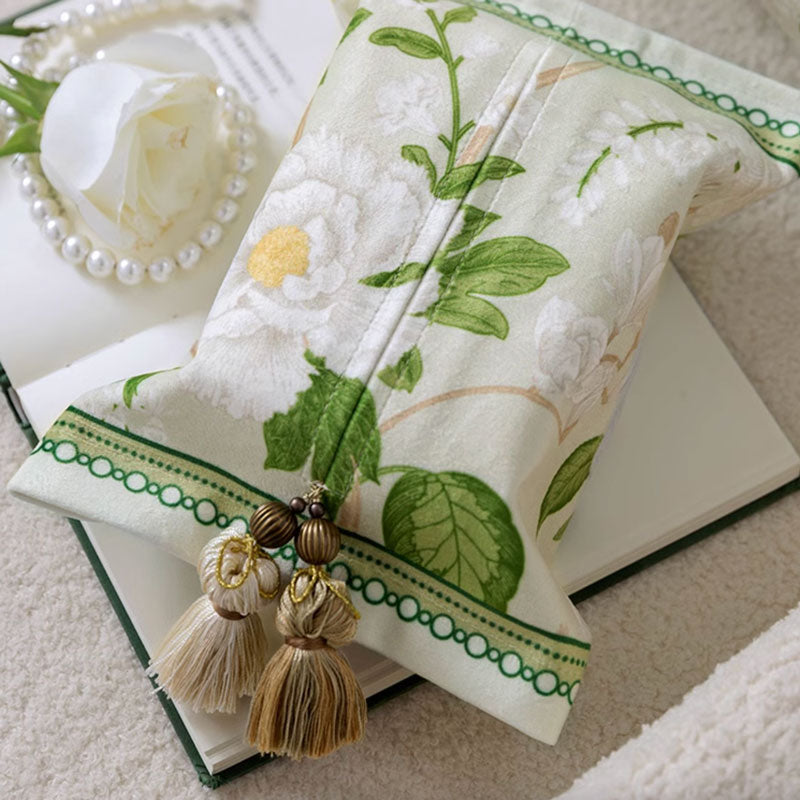 2design fresh green flower tissue case