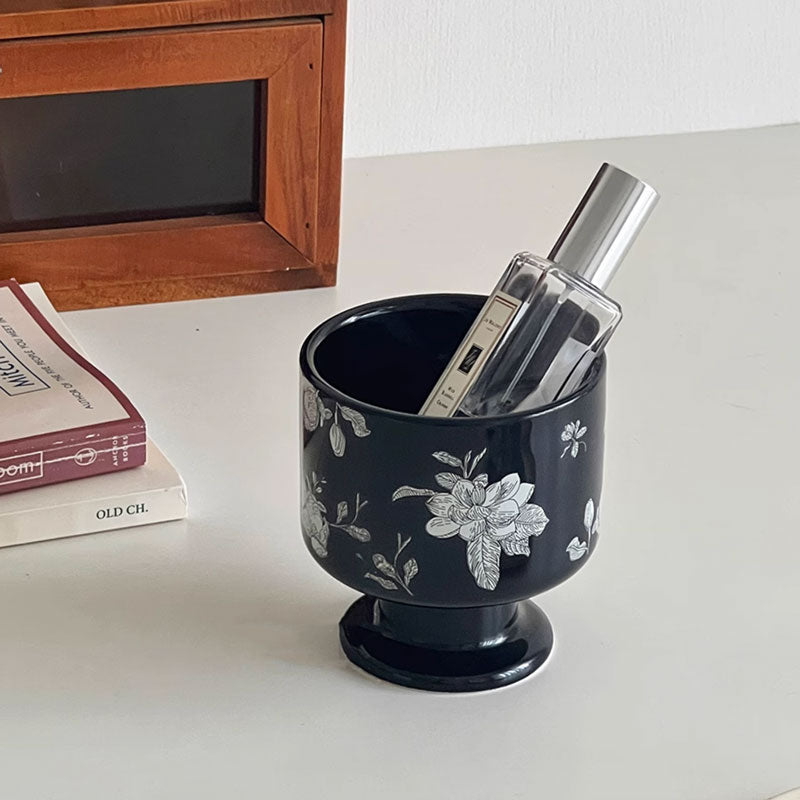 2color retro flower mug