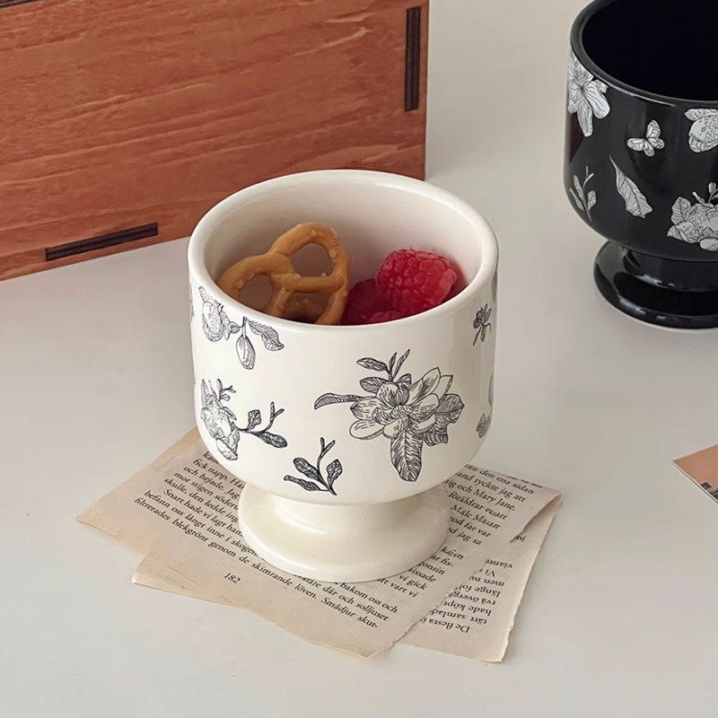 2color retro flower mug