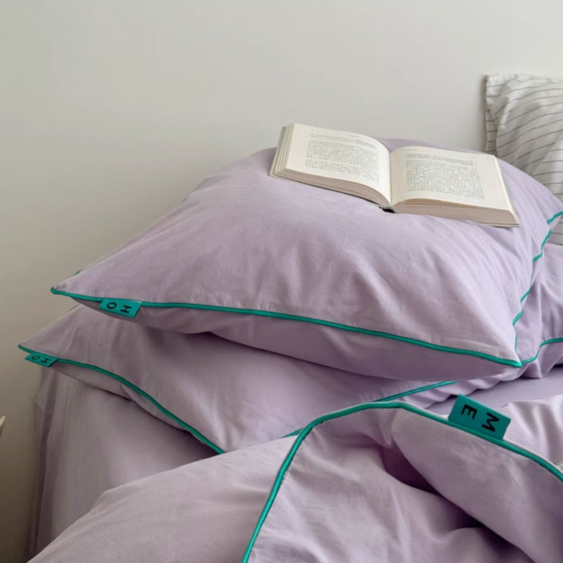 6color piping cotton bedlinen set