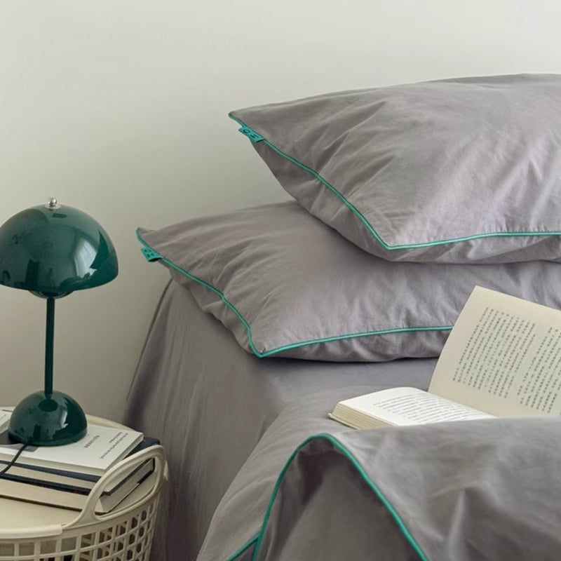 6color piping cotton bedlinen set