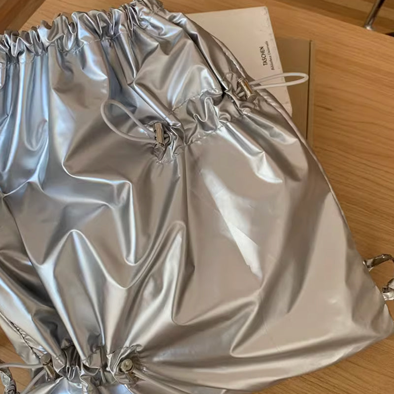2color gather drawstring bag