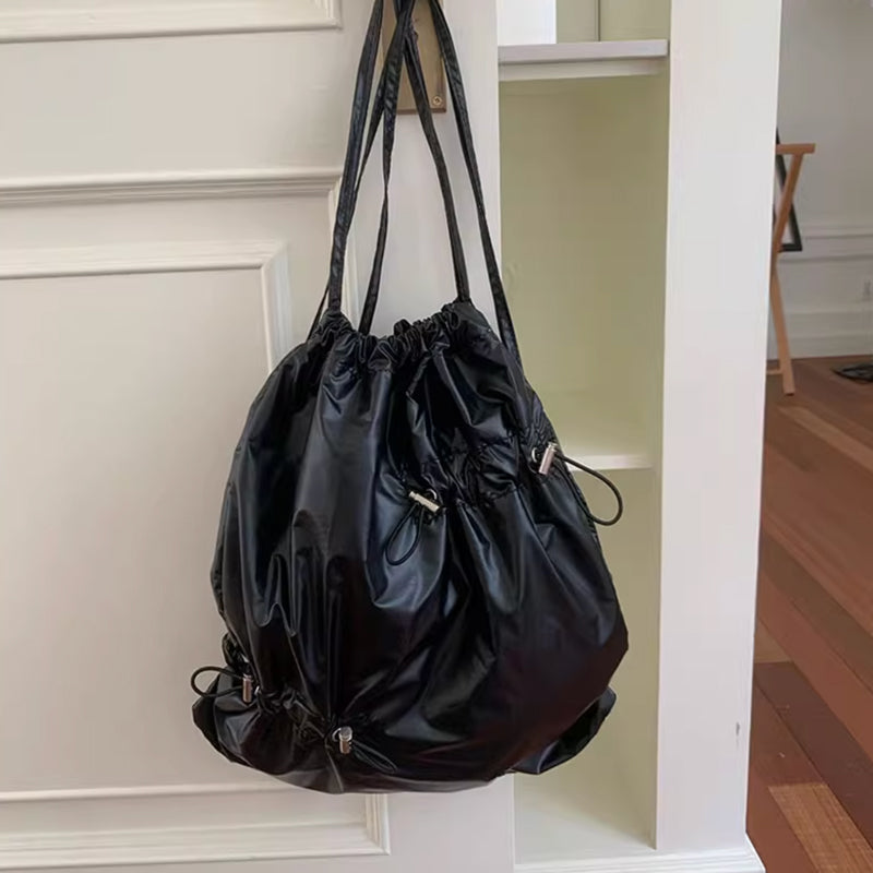 2color gather drawstring bag