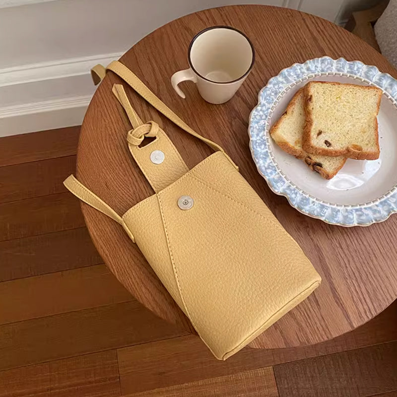 3color leather mini shoulder bag