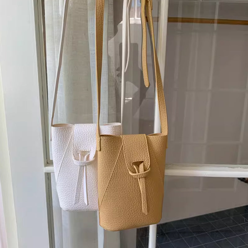 3color leather mini shoulder bag