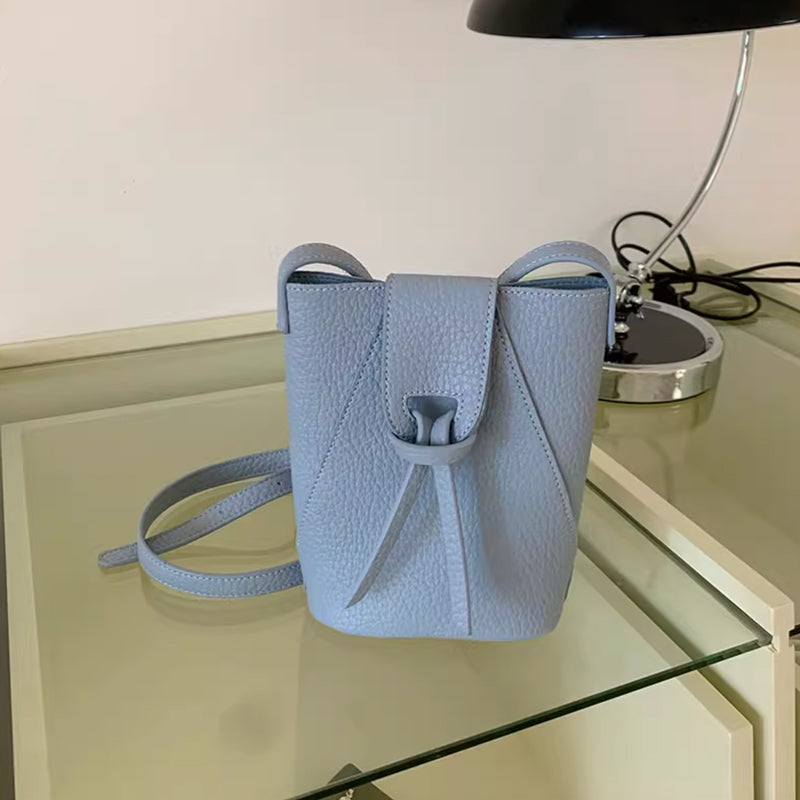 3color leather mini shoulder bag