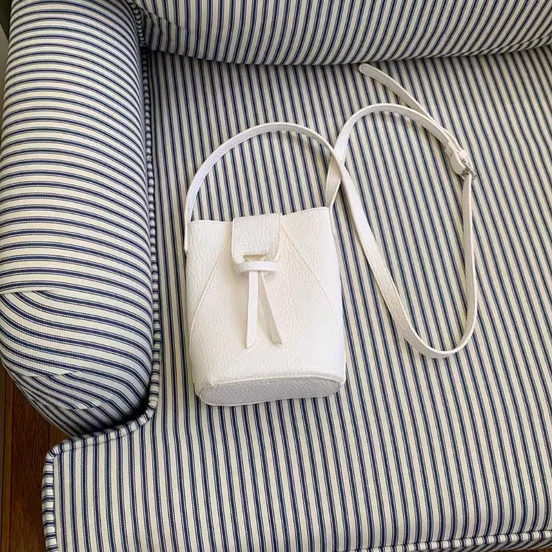 3color leather mini shoulder bag