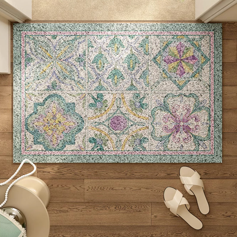 mint retro tile PVC door mat