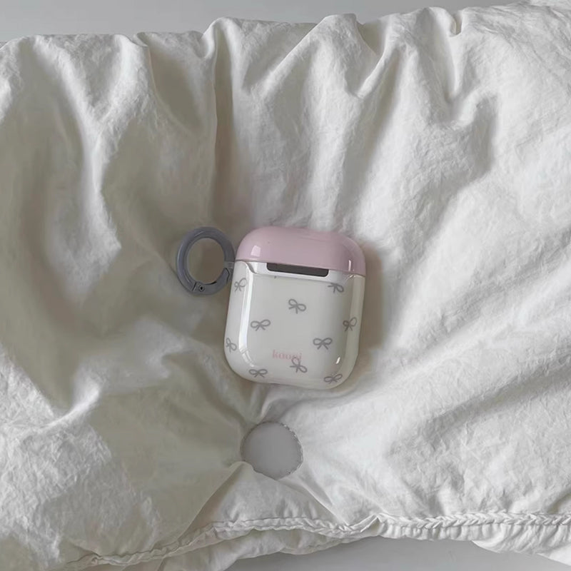 milky ribbon Airpods case