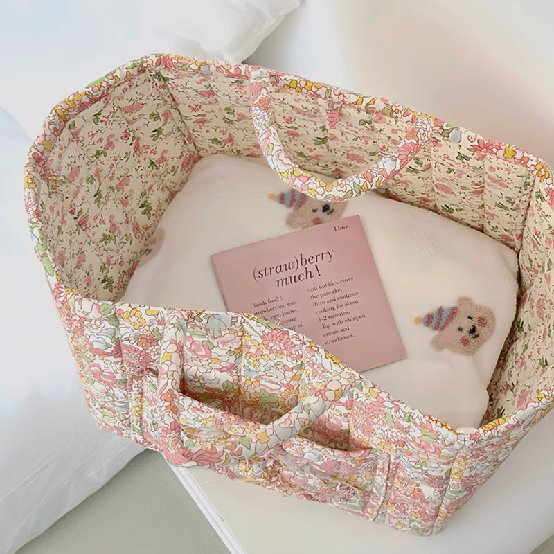 2color quilting flower bag