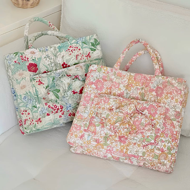 2color quilting flower bag