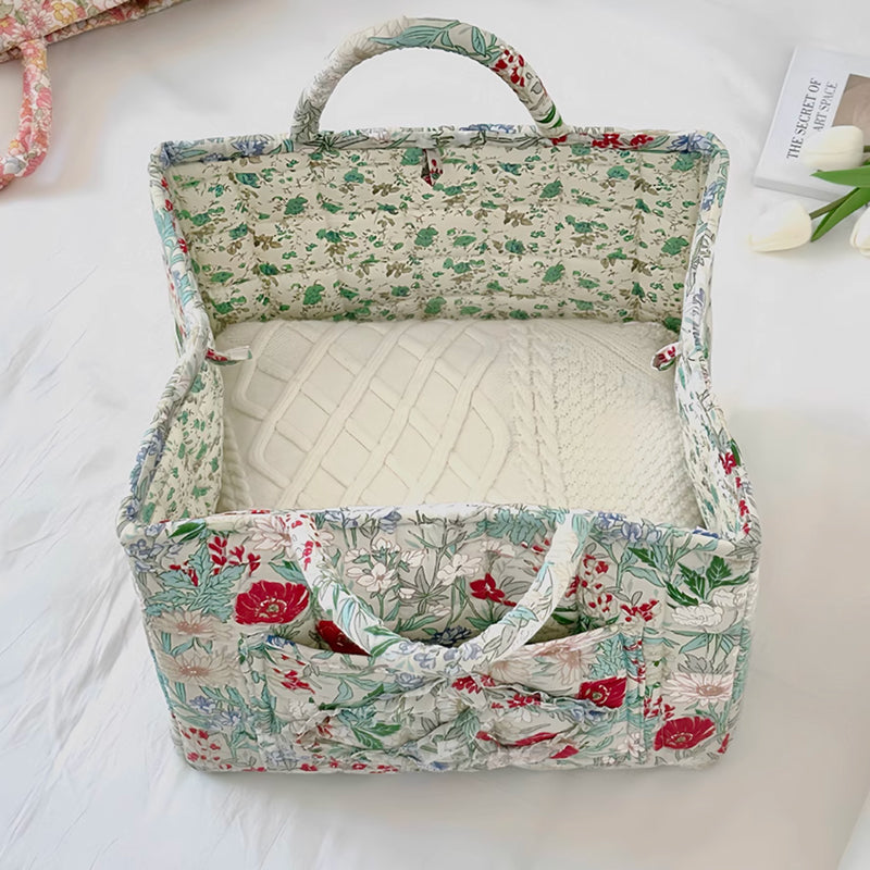 2color quilting flower bag