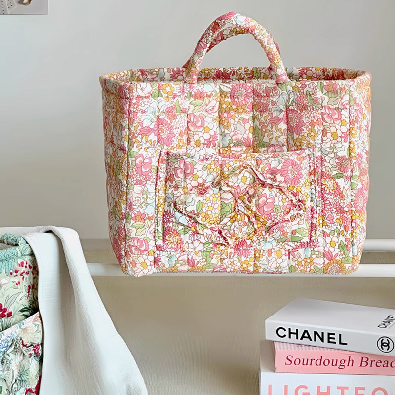 2color quilting flower bag