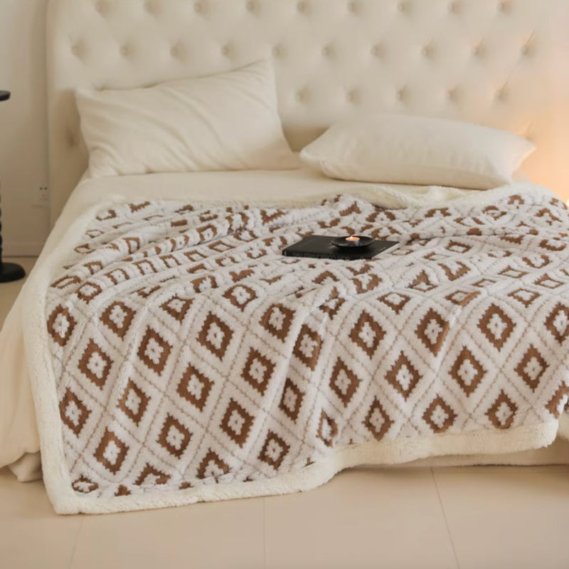 7color diamond boa blanket