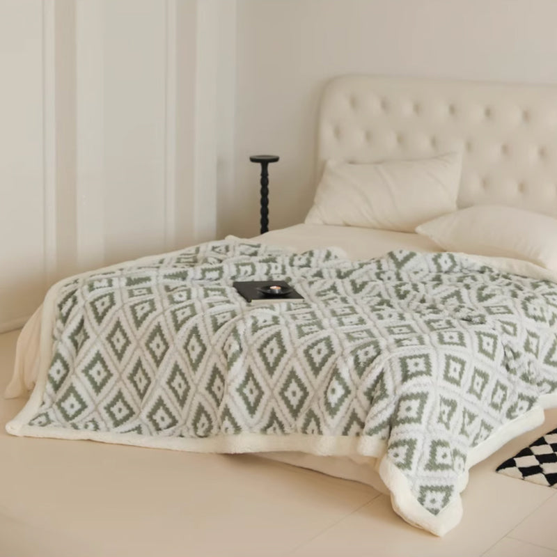 7color diamond boa blanket