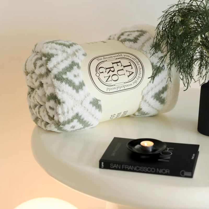 7color diamond boa blanket