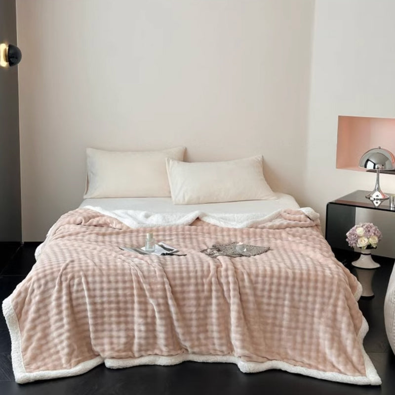 5color 3D boa blanket