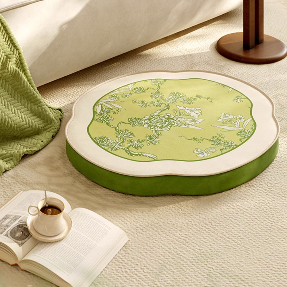 2design green botanical chair cushion