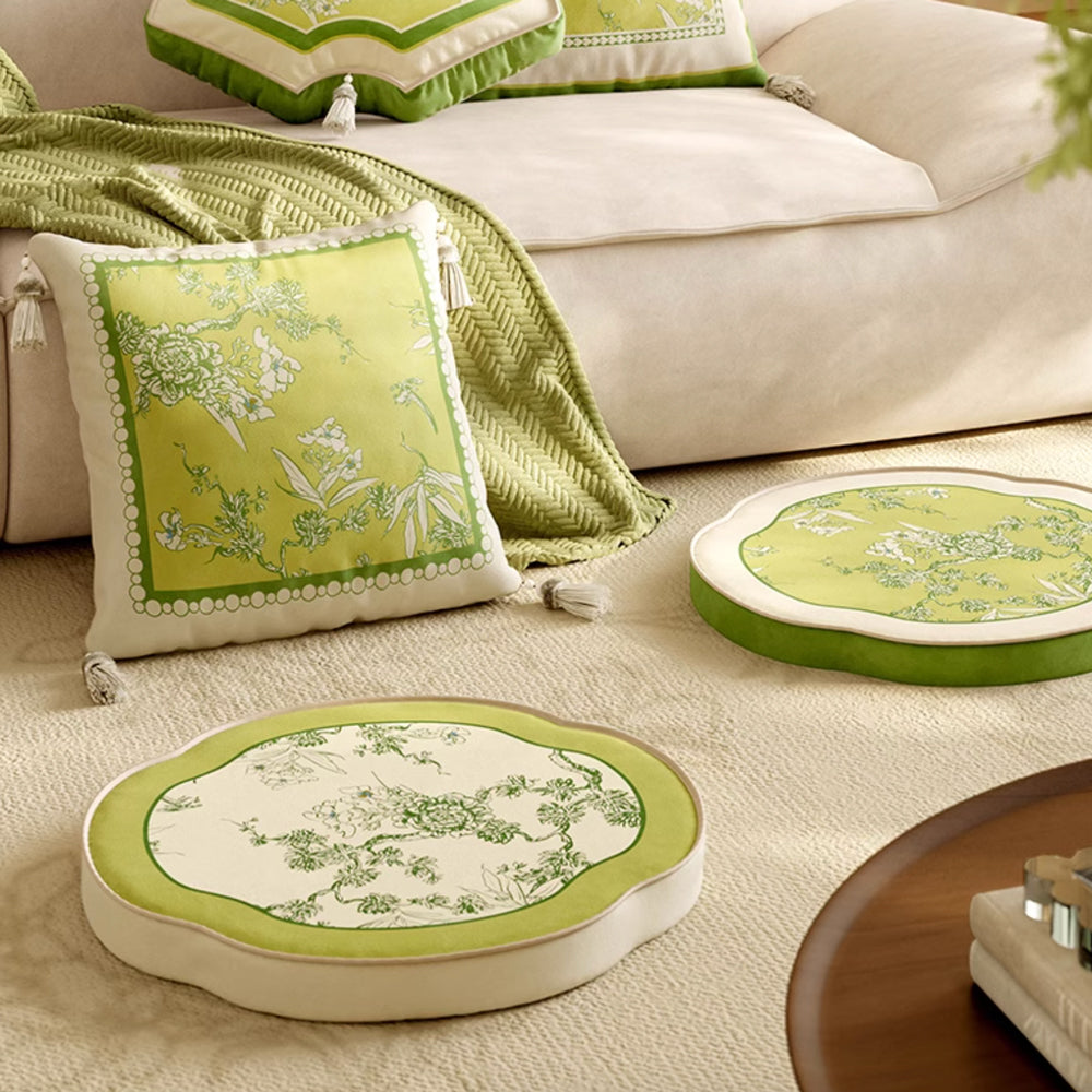 2design green botanical chair cushion