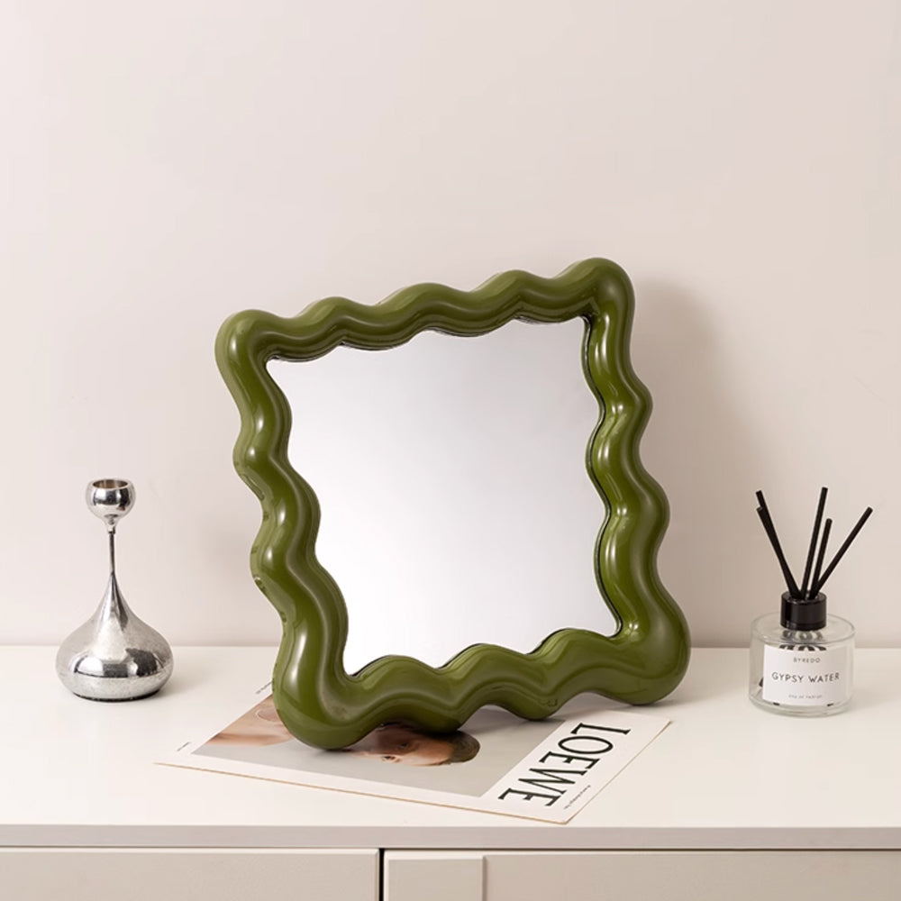 6color wave square mirror