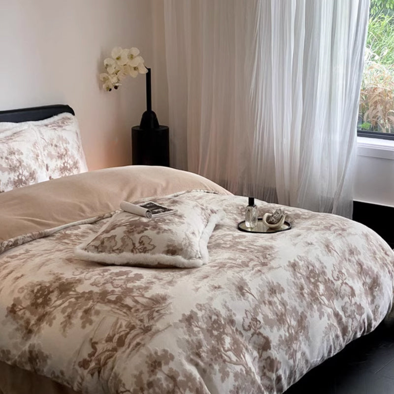 3color fur velvet bedlinen set